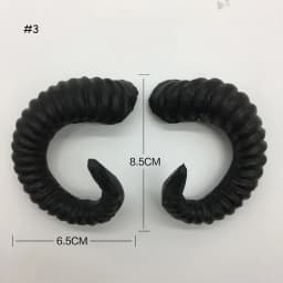 Anime Black Simulation Plastic Goat DIY Cosplay Headband Sheep horn Artificial Christmas Costume