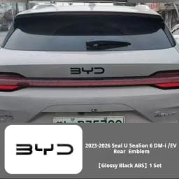 Car Black Front Badge Sticker Black Rear Emblem Black Warrior Car Modification Logo Suitable for BYD Seal U Hiace 6 DM-i EV Song