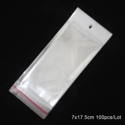 100Pcs 5x10.5cm-8x27cm Opp Bag Self Adhesive Clear Transparent Plastic Storage Bag With Hang Hole Jewelry Gift Packaging Pouches