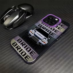 Japanese JDM Car BRIDE Phone Case For iPhone 16e 16 15 14 13 12 11 mini Pro Max X XR XSMAX 8 7 Plus Anti Fall Matte Back Cover