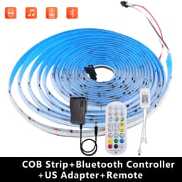 Tuya Wifi RGBIC COB LED Strip Light 24V 12V WS2811 High Brightness 720LEDs/m Bluetooth APP Control Addressable FOB Light Tape