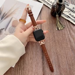 Genuine Band For Apple Watch Leather strap 41mm-45mm 49mm 38mm 40mm 42mm 44mm Slim bracelet iwatch series ultra 2 9 8 7 6 5 4 3
