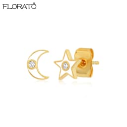 925 Sterling Silver Needle New Star/Moon Small Hoop Earrings for Women Exquisite Crystal Pendant Earrings Fashion Jewelry Gift