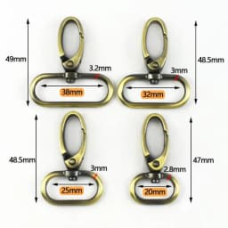 5/10Pcs 20-38mm Metal Hook Buckle for Bag Strap Swivel Lobster Clasp Dog Collar Carabiner Clip KeyChain Fastener Accessories