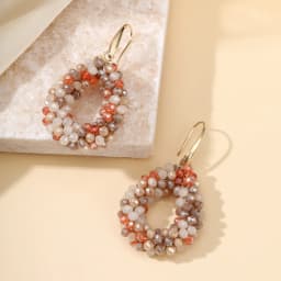 INKDEW Small Earrings National Flag Colors Water Drop Earrings for Women Handmade Beads Crystal Earrings Gift Jewelry EA124