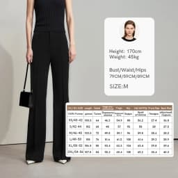 Amii Women's Flared Pants 2026 Summer New Pin Tuck Casual Trousers With Flowy Drape Simple Office Long Pants For Women 12612019