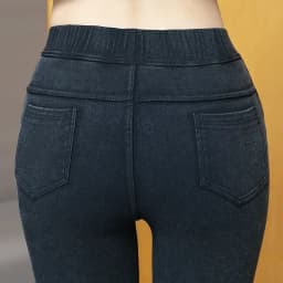 M-6XL Plus Size Winter Plus Velvet Thicken Stretch Skinny Imitation Denim Leggings Women Elastic Waist Black Pencil Pants C6669