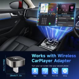 Wireless CarPlay Android Auto Adapter, Mini USB Dongle Plug & Play - Convert Wired CarPlay/Android Auto to Wireless for VW Toyot