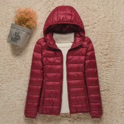 Down Parka Plue Size Women Ultra-light Thin Down Jacket All season Slim Short Hooded Warm White Duck Down Coat Women's Outerwear