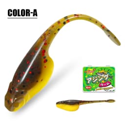 Rosewood Crappie Minnow Shad Soft Baits 5cm Ajing Worm Fishing Lure Willow Tail TPR Floating Drop Shot Ocean Rock Fishing Tackle