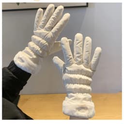 New Fashion Bear Elegant Windproof Waterproof Touch Screen Gloves Winter Women's Gloves Full Finger Hand Warm Skiing Black Glove