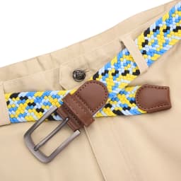 Colored Woven Elastic Belt With Shorts Casual Pants Fashionable Men Women Universal Waist Accessories Wholesale Direct Sales
