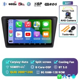 Android 16 Carplay Car Radio For VW Skoda Rapid 2013 2014 2015 2016 2017 2018 2019 Seat Toledo 2015 - 2018 GPS Multimedia Stereo