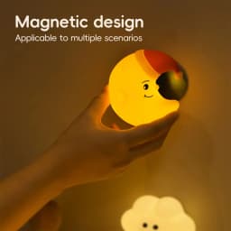 Silicone Led Night Light Wall Lamp Dimmable Bedside USB Rechargeable Baby Kids Lights Moon Star Cloud Touch Control Lamp Bedroom