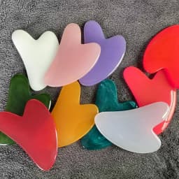 Natural Resin Gua Sha Scraper Board Rose Quartz Scraper Facial Lifting Anti-Wrinkle Massage Board Body Beauty Spa Massage