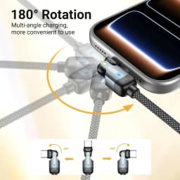 AUFU 60W Type C to Type C Cable For iPhone 17 Samsung S26 USB-C to USB-C Fast Charging Cable For Macbook Pro iPad Air Elbow Wire