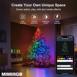 RGBIC Fairy String Lights W/APP Control Music Sync 12 Modes IP65 Waterproof USB Powered for Birthday Party Garland Home Decor