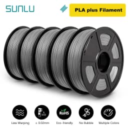 SUNLU 5KG 3D PLA/PETG/PLA PLUS/Clear Filament 1.75mm 5Roll 1KG Printer Neatly Wound 3D Filament for 3D Printer & 3D Pen