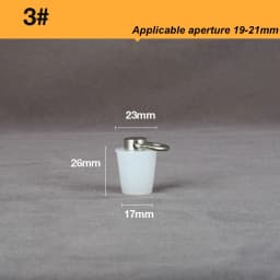 Silicone Rubber Tapered Plug 16 to 66mm Solid Bungs Stopper with Stainless Steel D Ring for Kitchen Bathroom Laundry Sink
