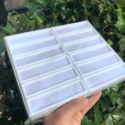 Diamond Box 10Pcs Transparent Cover Long Strip Gem Box Memory Mat White Black Acrylic Display Case Gemstone Packaging Organizer