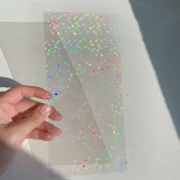 5 Sheets Shiny Laser Film Card Sticker Creative DIY Journal Scrapbooking Decoration Kawaii Stationery Collage Phone Stickers