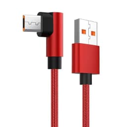 90 Degree Elbow Micro USB 2.4A Fast Charging Data Cable V8 Mobile Phone For Samsung Xiaomi Android Quicked Charger Cord 1m/2m/3m