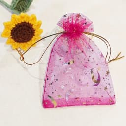 25/50/100pcs Moon Star Organza Gift Bags Multicolor Mesh Pouches for Christmas Wedding Party Candy Gift Packing Bags Wholesale