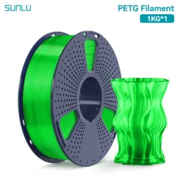 SUNLU 1 Roll PETG Clear Filament 1.75 ±0.02 mm 1 kg Spool (2.2 lbs) High Toughness Neatly Wound Filament Fit Most FDM Printer