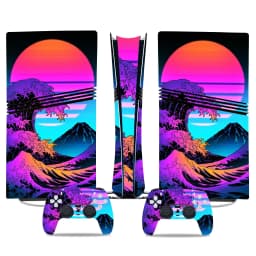 Skin Sticker for PS5 Pro Digital Edition Vinyl Decal Full Skin Cover Protective Wrap for Console Controller