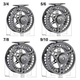 Goture 3/4 5/6 7/8 9/10 WT Fly Fishing Reels CNC-machined Large Arbor Fly Reel 2+1BB 1:1 For Trout Pike Carp Fishing Accessories