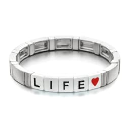 ZMZY New Encourage Enamel Stretch Tile Bracelets For Women Letter You Can Life Heart Beads Bohemian Stackable Stretch Bracelet