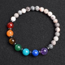 7 Chakra Bracelet Natural Gem Stone Beads Bangle Women Crystal Healing Anxiety Jewellery Mandala Yoga Meditation Bracelets Gift