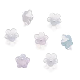 50Pcs Gradient Flower Acrylic Beads Bellflower Spacer Beads Caps for DIY Charms Bracelets Jewelry Making Findings Accessories