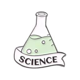 Science Chemistry Beaker Element Brooch Enamel Pin Molecular DNA Structure Equation Brooch Lapel Badge Cartoon Jewelry Accessory