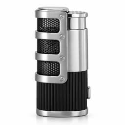 Luxury3 Jet Torch Cigars Lighter Windproof Metal Pocket Lighters Butane Refillable Flame Gas Lighter W/ Cigar Punch