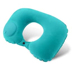 Portable Self Inflating Travel Neck Pillow Ergonomic U Shaped Air Cushion Soft Skin-Friendly Velvet Pillow for Flight Road Trip