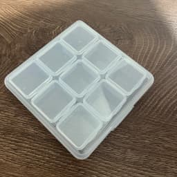 9 Grids Clear Square Plastic Box Mini 9 in 1 Separable Compartment Removable Case Fit Nail Beads Jewelry Storage Organizer