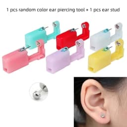1Pc Tool Disposable Sterile Ear Piercing Kit, Cartilage Tragus Helix Piercing Gun No Pain Piercer Tool Machine Set Stud Jewelry