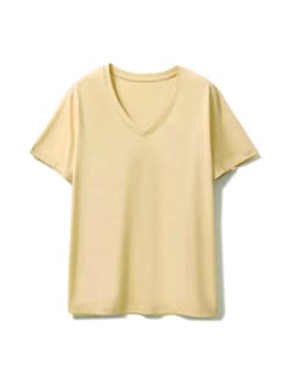 SuyaDream, Women Solid T Shirts, 10% Silk 58% Cotton, V Neck, Short Sleeved Tee, 2025 Summer Candy Colors Basic Cozy Top