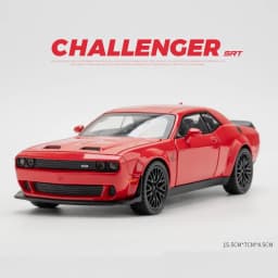 1/32 Alloy Model Dodge Challenger Car Diecasts Metal Sports Alloy Car Model Simulation Sound Light Collection Boys Toy Gift