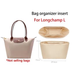 Bag Organizer Insert For Longchamp LePliage Tote Bag,Zipper Inner,Waterproof Purse Nylon Organizer, Keep Bag Shape Accessories