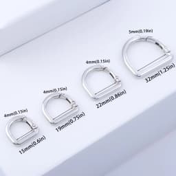 5Pcs D Ring Spring Key Hooks Metal Keyring Clip Spring Ring Buckles Clasp for Belt Backpack Bag Handbag Purse Strap Keychain