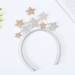 1pc Cute Star-Shaped Headband with Golden Glittery Finish - Perfect for Birthday Parties& New year Decorations,Festive Accessory