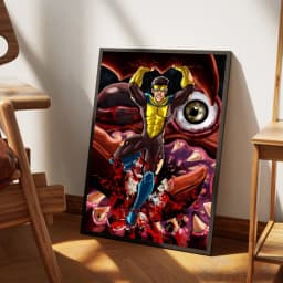I-Invincible Cartoon Self-adhesive Art Poster Fancy Wall Sticker for Living Room Bar Decoration Vintage Decorative Painting