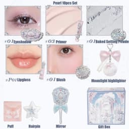 Flower Knows Shells Pearl Eyeshadow Essence Lip Honey Blush Cheek Makeup Front Ocean Gift Box Makeup Kit Full Professional