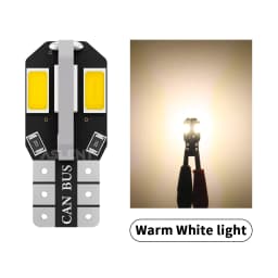 10x W5W T10 LED CANBUS No Error 5W5 12V 5W 600Lm Super Bright Car Interior Side Light 194 3030 SMD Auto Bulb White Amber Red