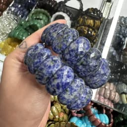AAA Natural Stone Good Quality Black Onxy Crystal Strawberry Sodalite 12*24mm Bracelet Bangle Charm Fashion Couple Gift Jewelry