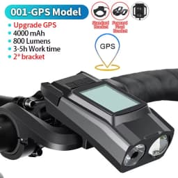 Bike Headlight GPS Speedometer Horn 3 in 1 Multifunctional Rechargeable Bicycle Front Lamp Cycling Computer MTB Bike Accessories