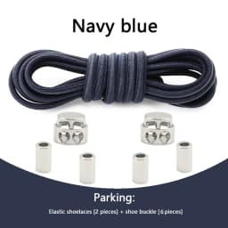 1 Pair Elastic Shoelaces for Sneakers No Tie Shoe Laces Metal Lock Quickly Put on And Take Off Lazy Shoes Lace Round Rubber Band