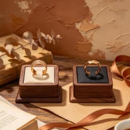 Oirlv Solid Wood Ring Holder,Square Single Ring Display Stand,Showcase Jewelry Display Bear Earrings Bracelet Jewelry Holder